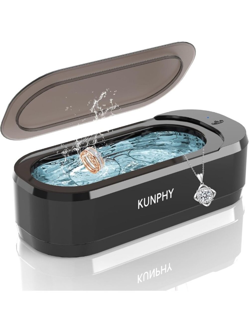 Professional Ultrasonic Jewelry Cleaner - 12oz Sonic Cleaner for Rings, Glasses